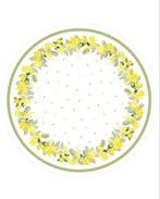 Cretonne Katoen Tafelkleed Rond Citroen, Nieuw, Overige kleuren