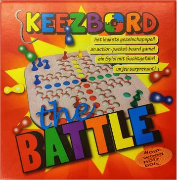 Keezbord - The Battle | Keezbord - Gezelschapsspellen, Hobby en Vrije tijd, Gezelschapsspellen | Bordspellen, Verzenden, Nieuw