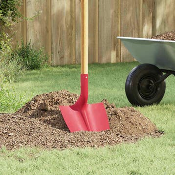 vidaXL Schep Hoofd Rood 39,5 x 27,5 cm Gepoedercoat staal, Tuin en Terras, Verzenden, Nieuw