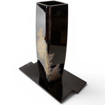Vaas - Urushi gelakt hout - Japan - Wajima Lacquerware-Hiroi