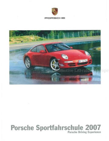 2007 PORSCHE SPORT RIJSCHOOL BROCHURE DUITS, Nieuw, Porsche, Author