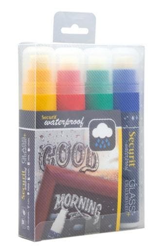 Watervaste krijtstift in rood, groen, geel, blauw met 7-1..., Zakelijke goederen, Horeca | Keukenapparatuur, Verzenden