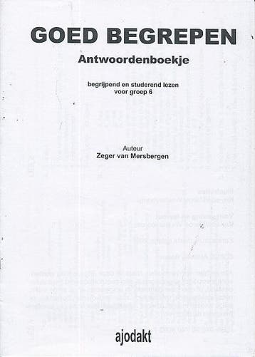 Ajodakt Antwoorden Goed Begrepen groep 6 (zie omschrijving), Boeken, Verzenden, Nieuw