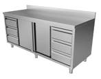 Unninox RVS Werktafel | 3L+3R Laden En Schuifdeuren 1/1 GN |, Ophalen of Verzenden, Nieuw in verpakking