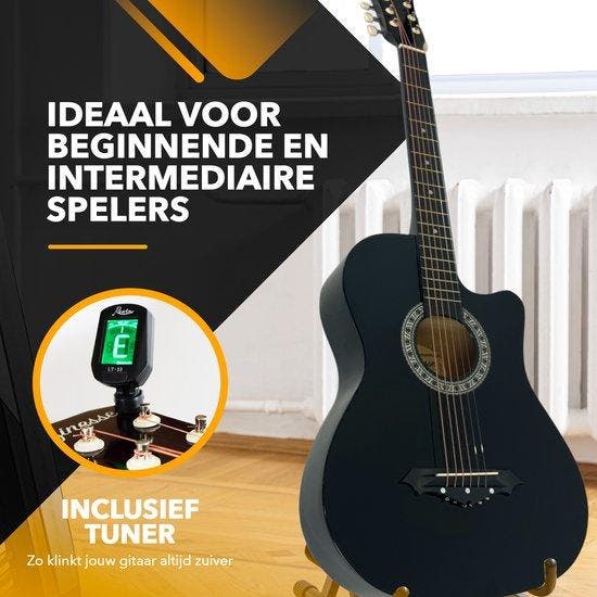 2dekans | Finesse Akoestische Gitaar Starterset - Houston, Muziek en Instrumenten, Overige Muziek en Instrumenten, Zo goed als nieuw