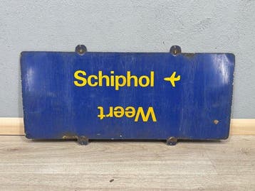 Bord - Metaal - NS treinbestemmingsbord