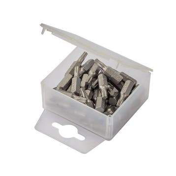 T20 x 25 mm Torx bits - 40 stuks in kunststof box - bitset -, Ophalen of Verzenden, Nieuw