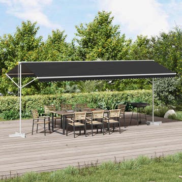 vidaXL Vrijstaande luifel Antracietkleurig 6 x 3 m Polyester, Verzenden, Nieuw