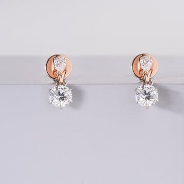 Zonder minimumprijs - Oorbellen - 14 karaat Roségoud,, Nieuw