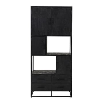 Vakkenkast Mangohout Brendon 90 cm, Huis en Inrichting, Kasten | Boekenkasten, Verzenden, Nieuw, Overige houtsoorten, Industriële meubels