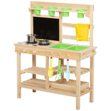 Modderkeuken Voor Kinderen Buiten, Speelkeuken Van Hout Met, Kinderen en Baby's, Verzenden, Nieuw