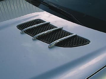 Chrom Finnen Lüfteinlass Motorhaube für Mercedes R171 SLK