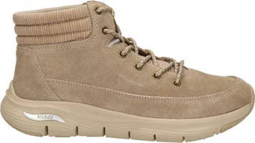 Skechers Arch Fit - maat 38 - Smooth veterboots taupe Suede, Kleding | Dames, Schoenen, Verzenden, Nieuw