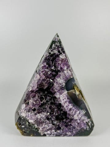 Bijzonder - Amethyst Geode Punt Kristal - Hoogte: 130 mm -