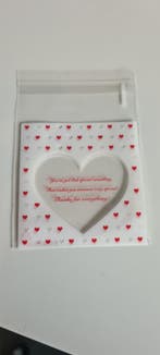 10x Cellofaan zake open hartje Valentijn (Cellofaanzakjes), Diversen, Ophalen of Verzenden, Nieuw, Cadeauzakje