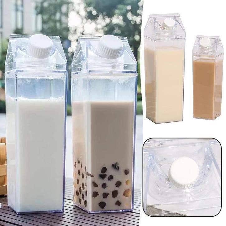 Transparante Melkpak Waterfles 500 ml / 1000 ml Drinkfles, Witgoed en Apparatuur, Koelkasten en IJskasten, Nieuw, Verzenden