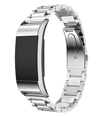 Fitbit Charge 2 Roestvrij Stalen Armband - Zilver, Verstelba, Verzenden, Nieuw