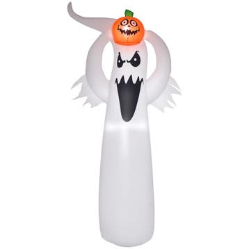 Halloween Opblaasbaar Spook 1,8 M Decoratie Met LEDs Wit + O, Verzenden, Nieuw