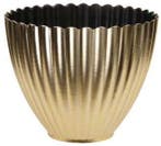 Bloempot Bloemenvaas met ribbels Goud 16x13 cm, Ophalen of Verzenden, Nieuw