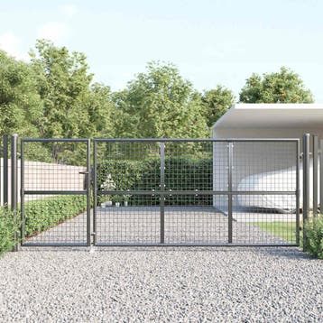 vidaXL Tuinhek van gaas antraciet 350x125 cm gegalvaniseerd, Verzenden, Nieuw