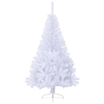 vidaXL Kunstkerstboom met standaard half 150 cm PVC wit, Verzenden, Nieuw