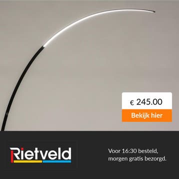 Rietveld-Vloerlampen-Zwart-Metaal, Verzenden, Nieuw