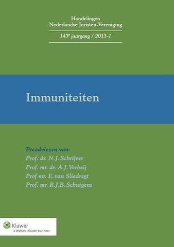 Boek Handelingen Nederlandse Juristen-Vereniging - Immunitei, Verzenden, Nieuw