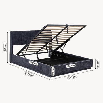 Tweepersoonsbed Tröstiar met LED licht 140x200 cm blauw [en., Verzenden, Nieuw