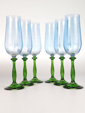 Secoloventesimo - Champagne fluitje (6) - Le Fleurs Bleu -