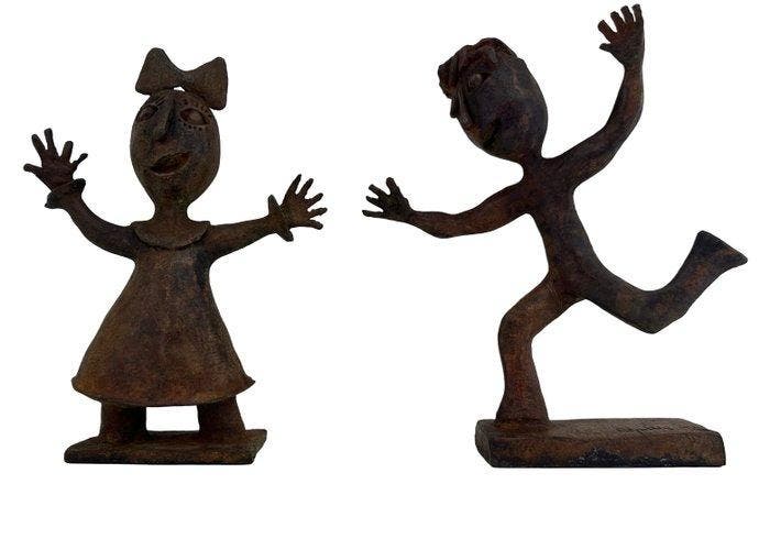 Juan García Ripollés (1932) - sculptuur, Pareja - 2, Antiek en Kunst, Antiek | Overige Antiek