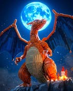 Makayhos - [Canvas] Charizard Eclipse – Lunar Dominion, Nieuw