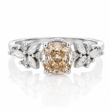 Zonder minimumprijs - Ring - 14 karaat Witgoud - 1.08ct. tw., Nieuw