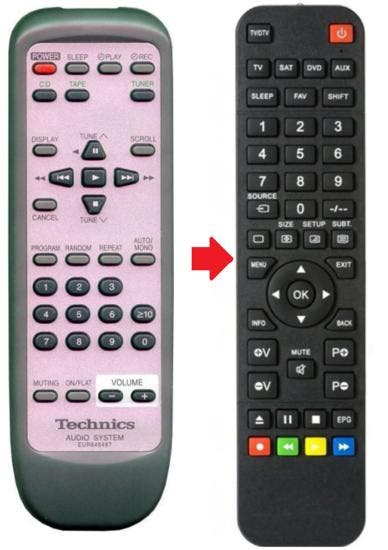 Technics EUR646467 afstandsbediening, Audio, Tv en Foto, Afstandsbedieningen, Verzenden