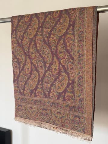 Double-Sided Premium Paisley Cashmere Stole (185 cm x 75 cm), Verzenden, Dames