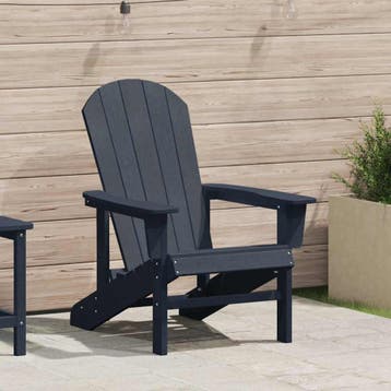 vidaXL Adirondack-stoel Marineblauw HDPE, Verzenden, Nieuw