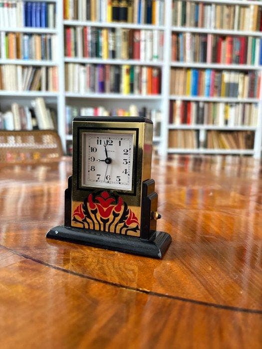 Bureauklok - Cartier - Art Deco Brons - 1910-1920 - Art, Antiek en Kunst, Antiek | Meubels | Stoelen en Banken