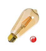 E27 Vintage ST64 Led lamp 3w Gold-warmwit Dimbaar, Verzenden, Nieuw