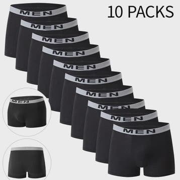 Herenshorts Boxer Briefs 4-Pack - Zwart, Blauw, Grijs - Poly, Verzenden