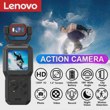 Draagbare Mini Actiecamera met HD Scherm, Nachtopnames & WiF, Verzenden, Nieuw