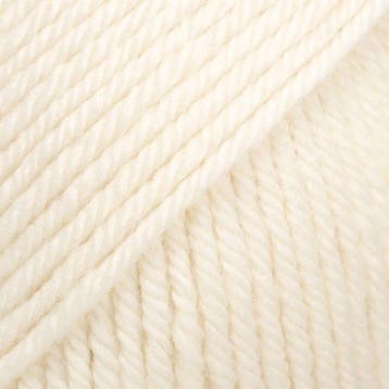DROPS Daisy Uni Colour - 01 naturel - Merino Garen, Ophalen of Verzenden, Nieuw