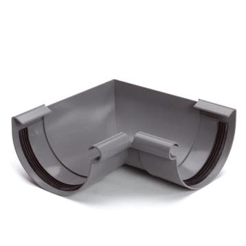 Pvc dakgoot s-lon binnenhoekstuk klem grijs-150 mm, Verzenden, Nieuw