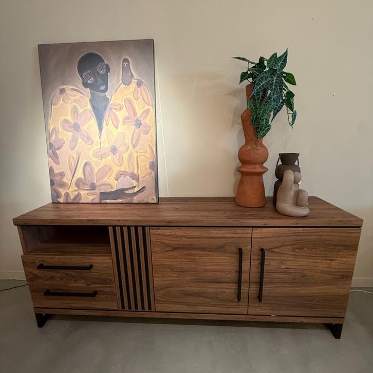 Dressoir Gianta - Lamulux Bruin - IN.HOUSE, Huis en Inrichting, Kasten | Dressoirs, Nieuw, 200 cm of meer, Ophalen of Verzenden
