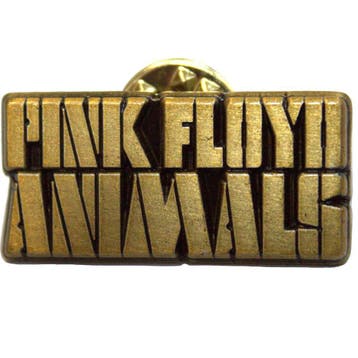 Pink Floyd Animals Gold Text Logo Pin officiële merchandise, Ophalen of Verzenden, Nieuw, Kleding
