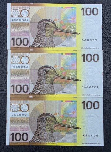 Nederland. - 10 x 100 Gulden - 1977 - Pick 97
