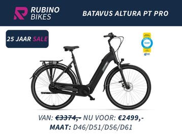 BATAVUS ALTURA PT PRO - €875 KORTING - 500WH BOSCH E-BIKE, Ophalen, Nieuw, 50 km per accu of meer, Batavus