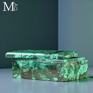 Sieradendoos - verzamelstuk - Malachietdoos –, Verzamelen, Mineralen en Fossielen