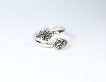 Meteoriet Campo del Cielo ring / nieuw 925. Sterlingzilver -