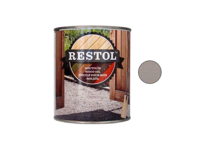 Restol Restol houtolie zijdeglans 1 liter, lichtgrijs, Doe-het-zelf en Verbouw, Verf, Beits en Lak, Nieuw, Verzenden