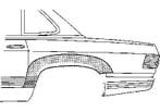 Wielrand rechts |  Mercedes w114, Mercedes w115, Auto-onderdelen, Ophalen of Verzenden, Nieuw