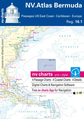 NV Charts Bermuda - 16.1 - Doorvaarten US Oostkust - Caraïbe, Ophalen of Verzenden, Nieuw